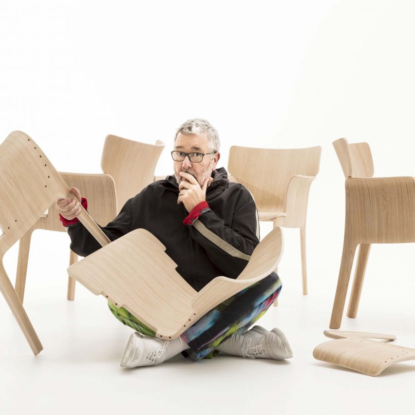 Phillipe Starck with Andreu World chairs