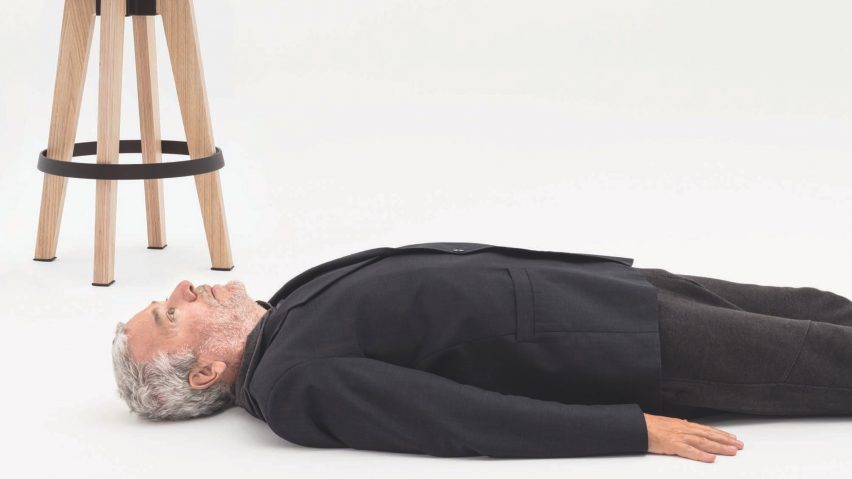 Philippe Starck laying down