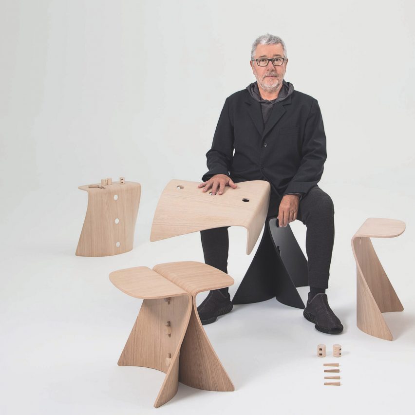 Phillipe Starck with chairs