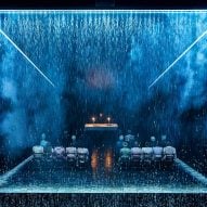 Es Devlin's The Crucible set features cyclical rain installation to symbolise "chaos"