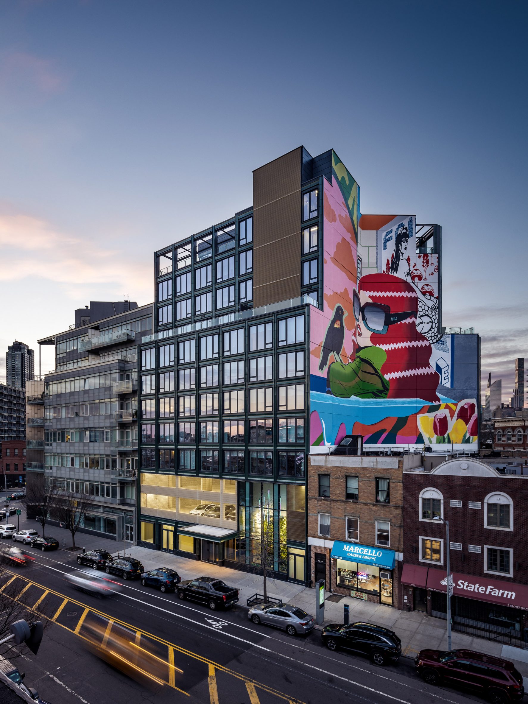 Photograph of a mural on The Green House in Long Island city