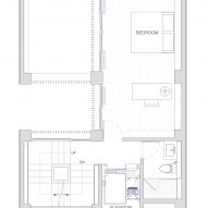 Fifth floor plan of Veil House in Taiwan by Paperfarm