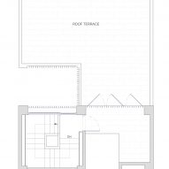 Roof plan of Veil House in Taiwan by Paperfarm