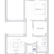 Third floor plan of Veil House in Taiwan by Paperfarm