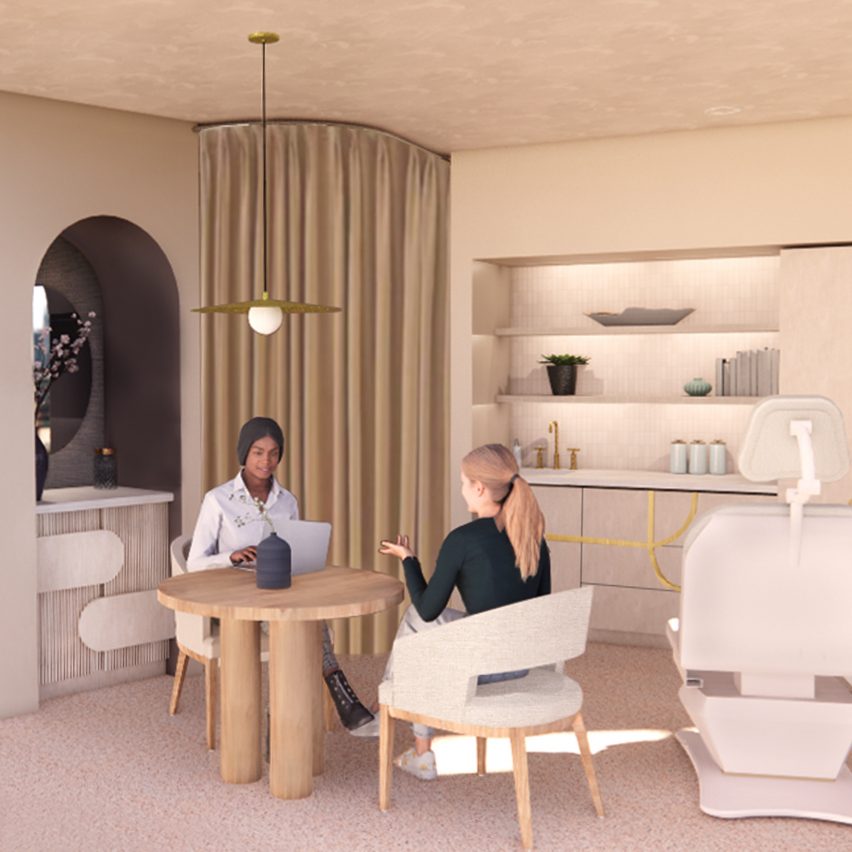 Visualisation of a women-oriented healthcare centre interior