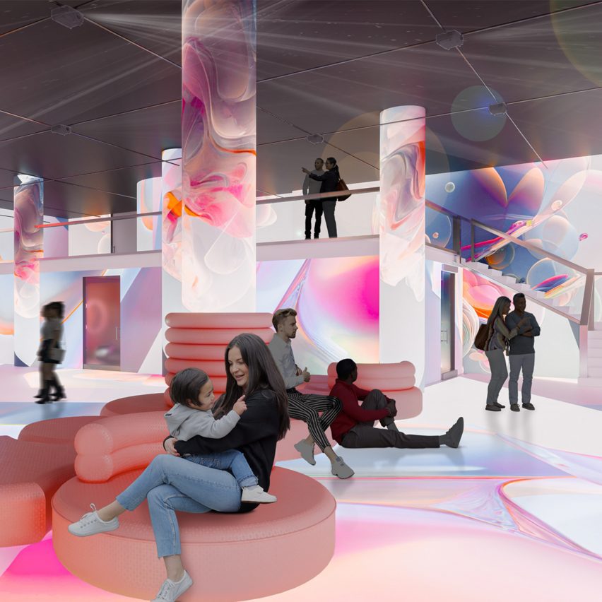 Visualisation of an immersive art museum interior