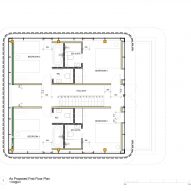 First floor plan of Woven house by Giles Miller Studio