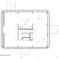 Ground floor plan of Woven house by Giles Miller Studio