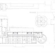 Upper floor plan of Bradbury Works by YN Studio