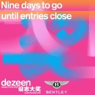 Nine days left to enter Dezeen Awards China