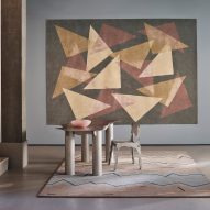 Angles hand knotted rug collection by Deirdre Dyson