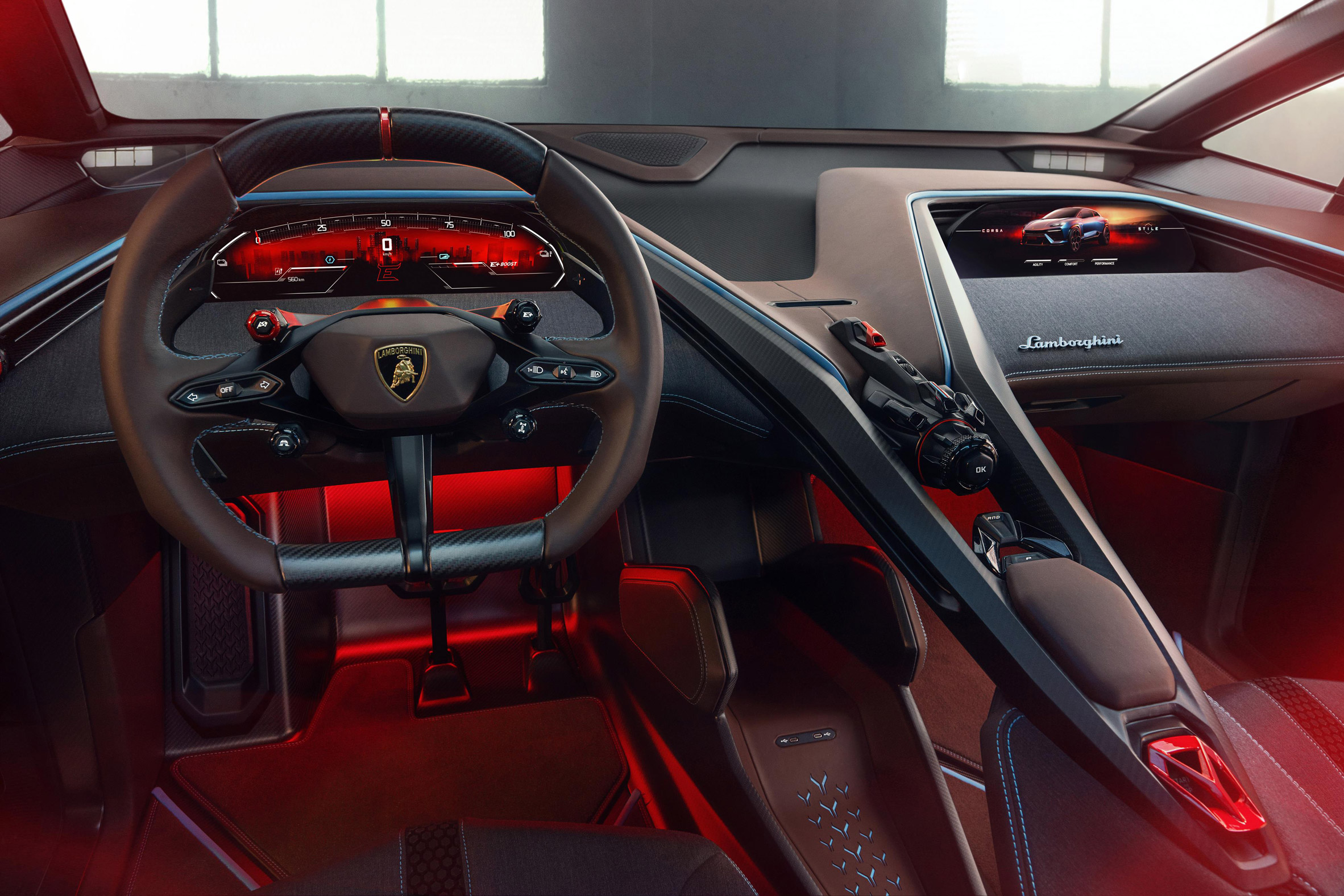 Lamborghini Trono is a Futuristic All-Electric Hypercar with a