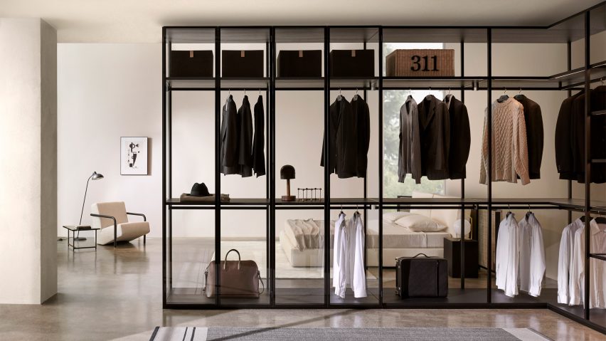 Photo of a clothing storage system by Porro