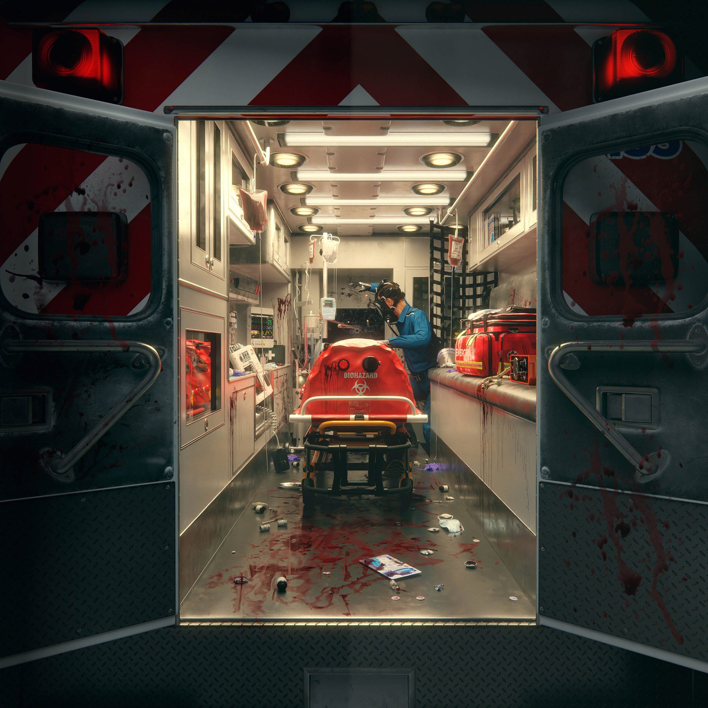 Ambulance scene in Colossus video by Factory Fifteen for Spitfire Audio