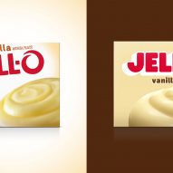 Jell-O vanilla pudding flavor with new bubbly logo