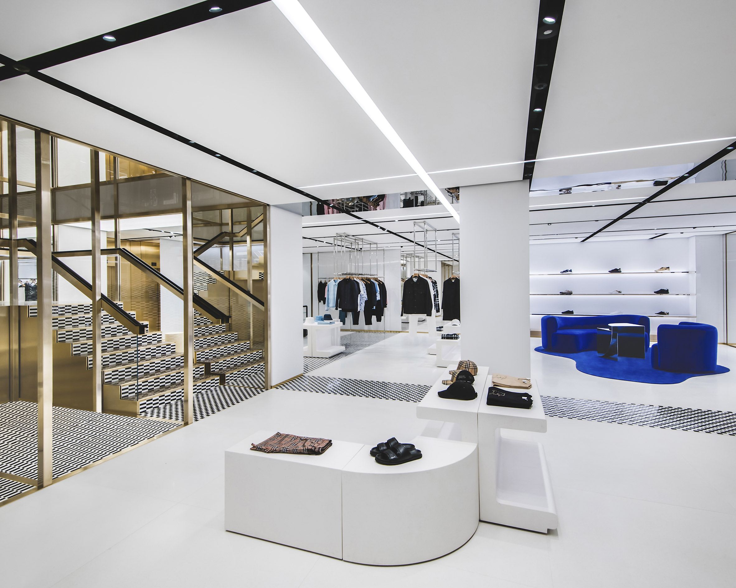 Interior photo of Burberry's New Bond Street Store