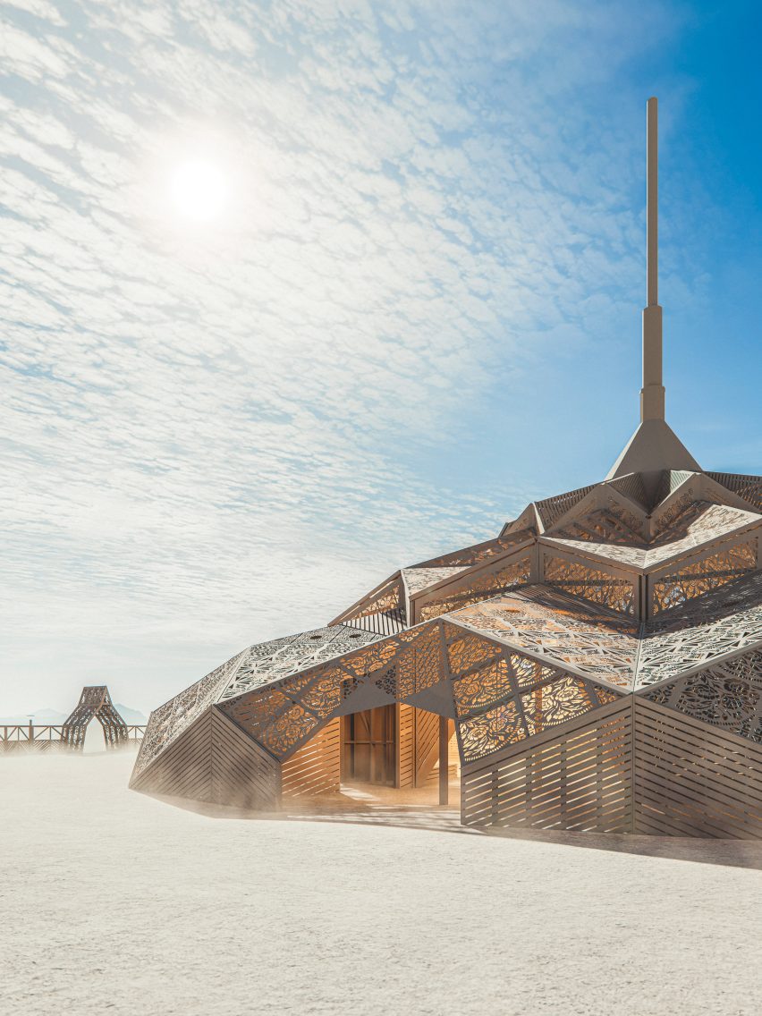 Burning Man temple 2023