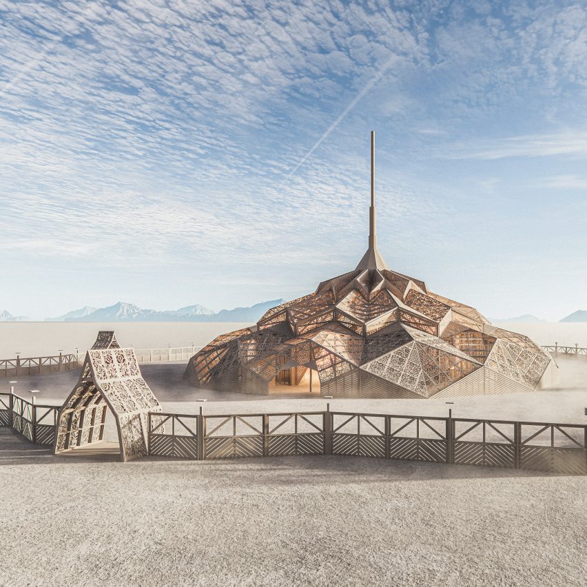 Burning Man temple 2023