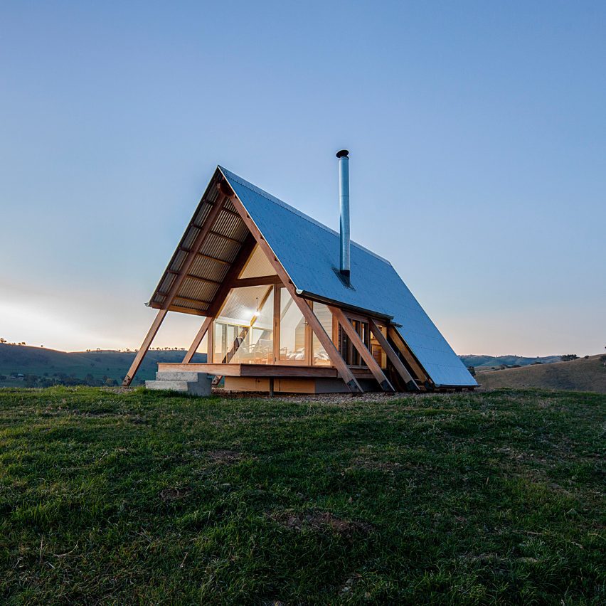 Kimo Hut A-framed cabin by Anthony Hunt Design 
