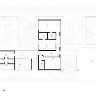 A plan of Casa Brisa by FGMF Architetos