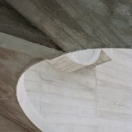 Geometric shapes cut out concrete