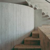 Geometric stone staircases