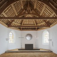 Ronan Bouroullec creates pared-back furnishings for 17th-century chapel in Brittany