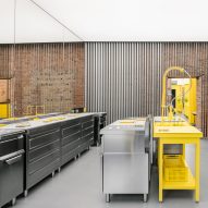 Crosby Studios uses steel kitchen equipment to create Berlin jewellery store interior