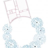 Ground floor and garden plan of Gardeners House by Cabinet
