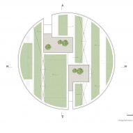 Roof plan of the Chicago Park District Headquarters by John Ronan Architects