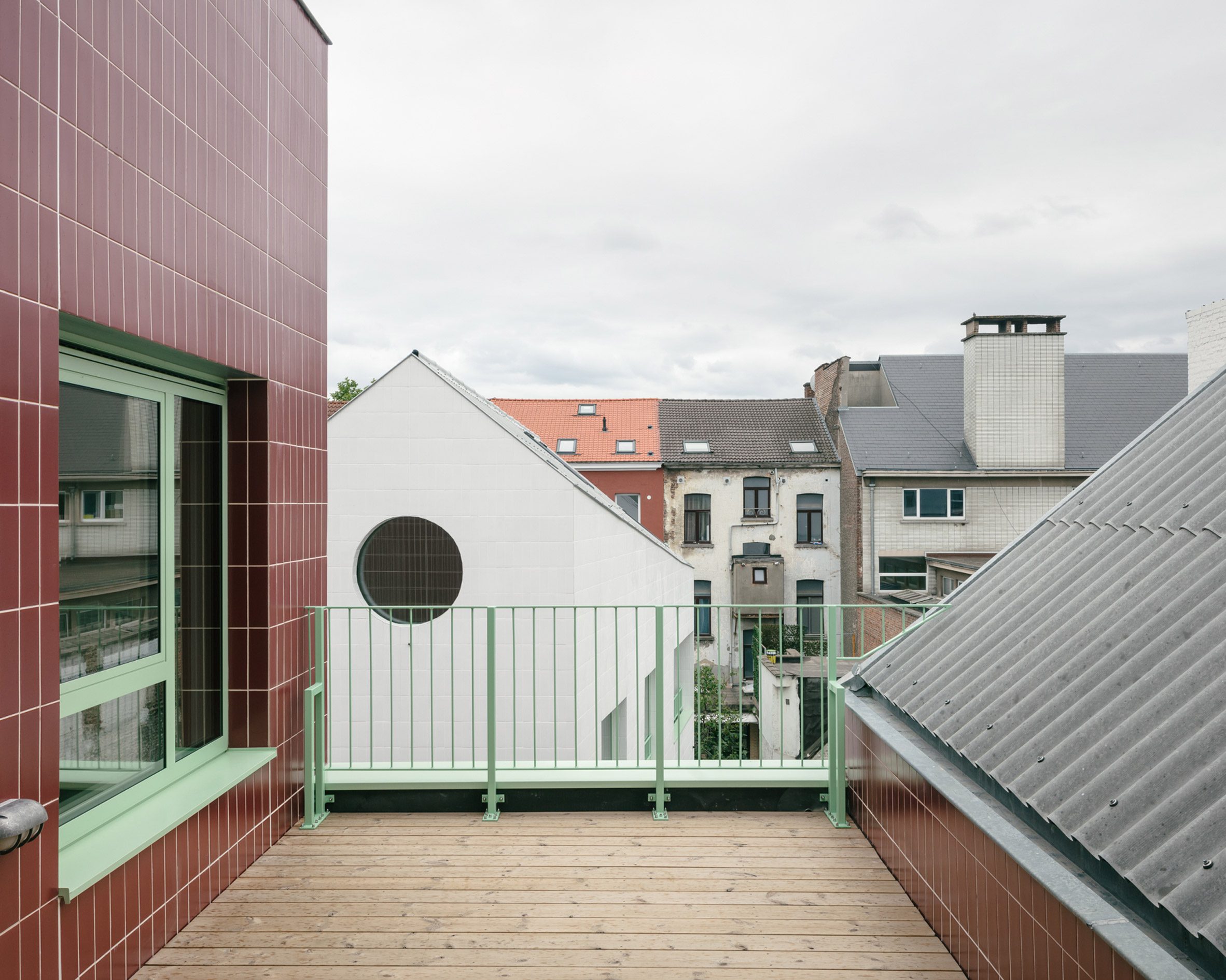Terrace of Brussels housing by Notan Office