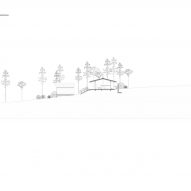 Section drawing of Casa Mola by Estudio Atemporal