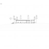 Section drawing of Casa Mola by Estudio Atemporal