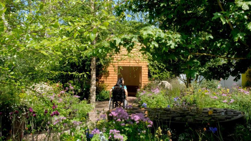 Exterior of Garden room for Horatio's Garden by Mcmullan Studio at the 2023 RHS Chelsea Flower Show