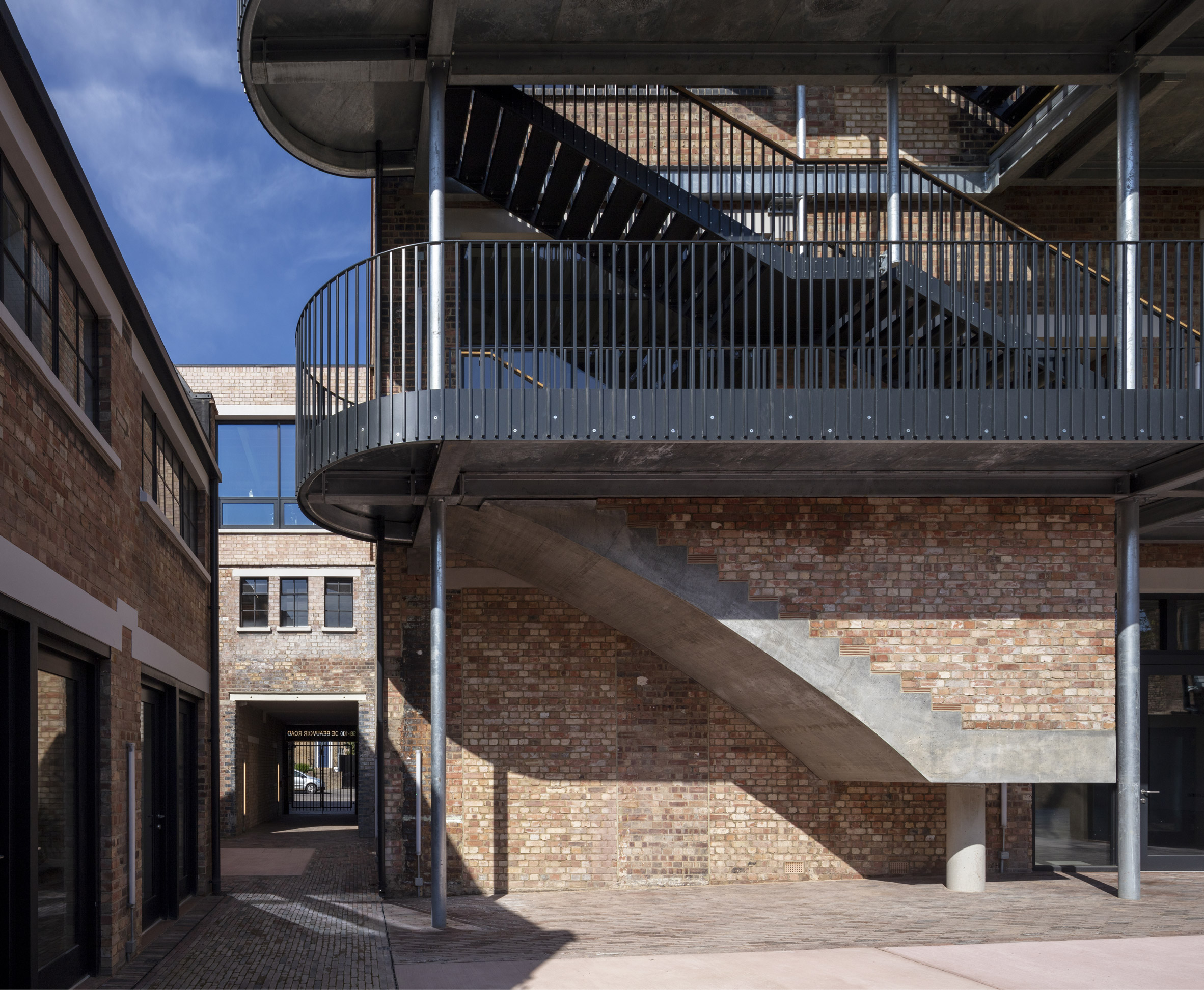 External staircases De Beauvoir Road creative studios by Henley Halebrown