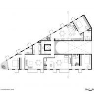 Standard floor plan of MO288 housing by HGR Arquitectos