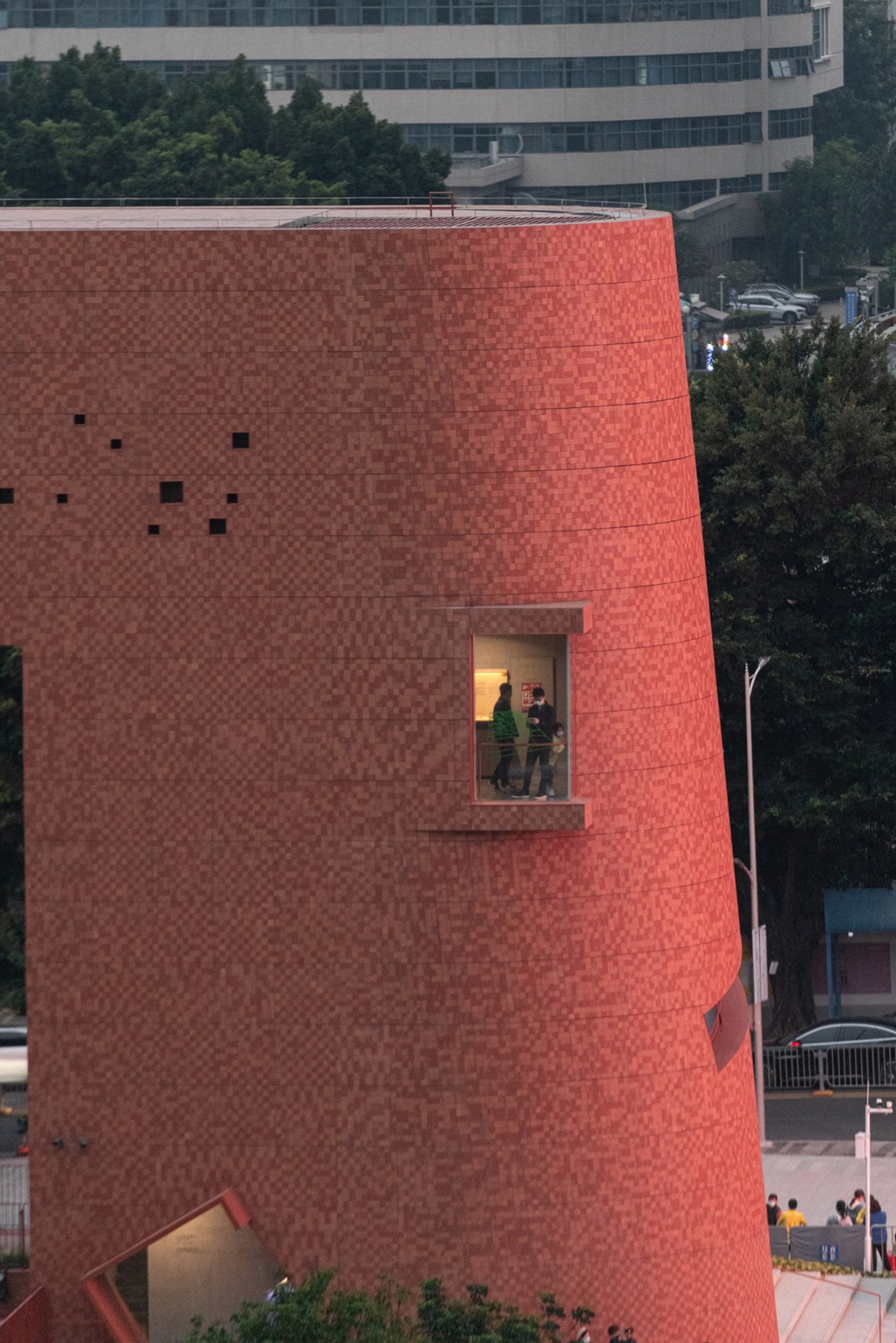 Red-tiled tower in Shenzhen