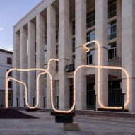 Objects of Common Interest installs snake-like light in Bergamo piazza