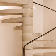 Concrete spiral staircase