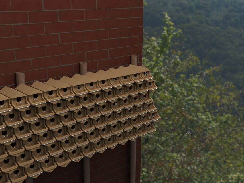 Visualisation of biodegradable accommodation for migrating birds