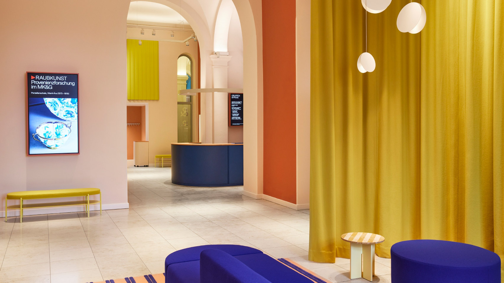 Studio Besau-Marguerre designs colour-block foyer for MK&G museum - Vimarsana News