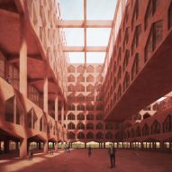 Neri&Hu reveals design for monumental red concrete factory for Chinese furniture brand