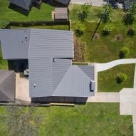 Aerial veiw of a house in Houston by O'Neill McVoy Architects