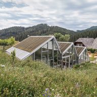 PPAG Architects adds "village" of buildings to Austrian hillside restaurant