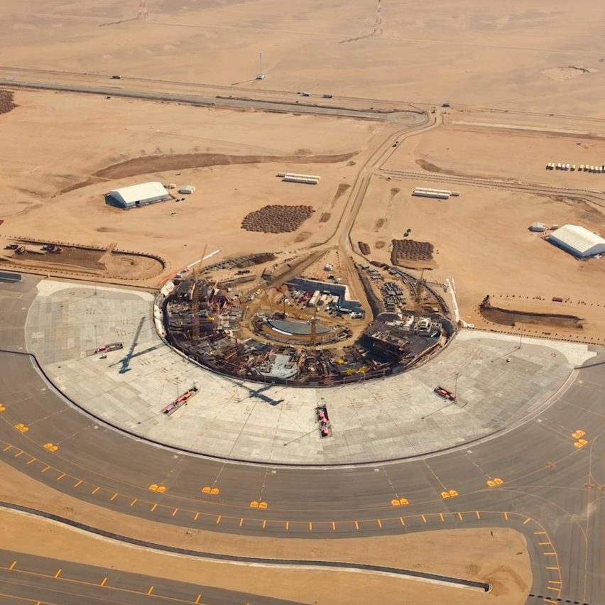 Aerial view of Red Sea International Airport under construction