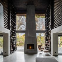 Modern log cabin in Ukraine