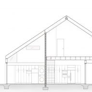 Section drawing of the Polker House by SinHei Kwok