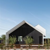 Gable end of the wood-clad Polker House by SinHei Kwok
