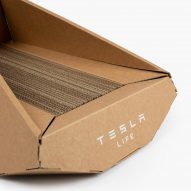 Dezeen Debate features "entry-level" Tesla cardboard cat house