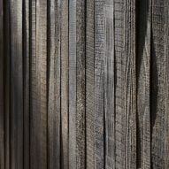 Details on black timber panels